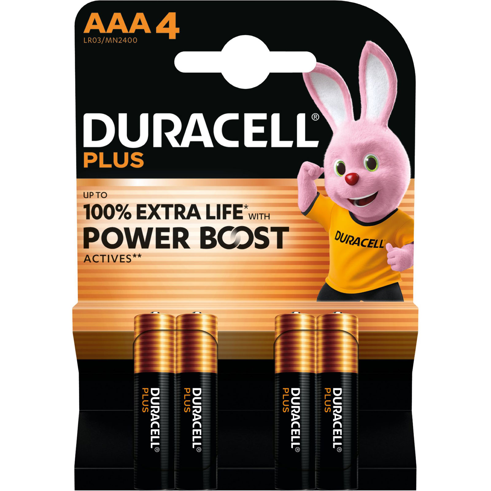 DURACELL - BATTERIA ALCALINA PLUS POWER 100 AAA LR03 12 UNIT main image 1